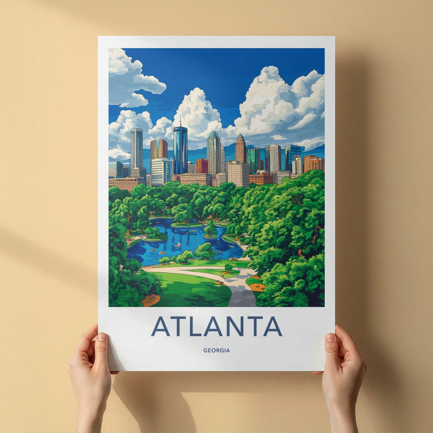 Atlanta Poster - Georgia Wall Art - Urban Park Landscape Home Decor