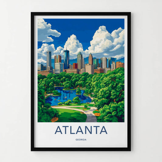 Atlanta Poster - Georgia Wall Art - Urban Park Landscape Home Decor