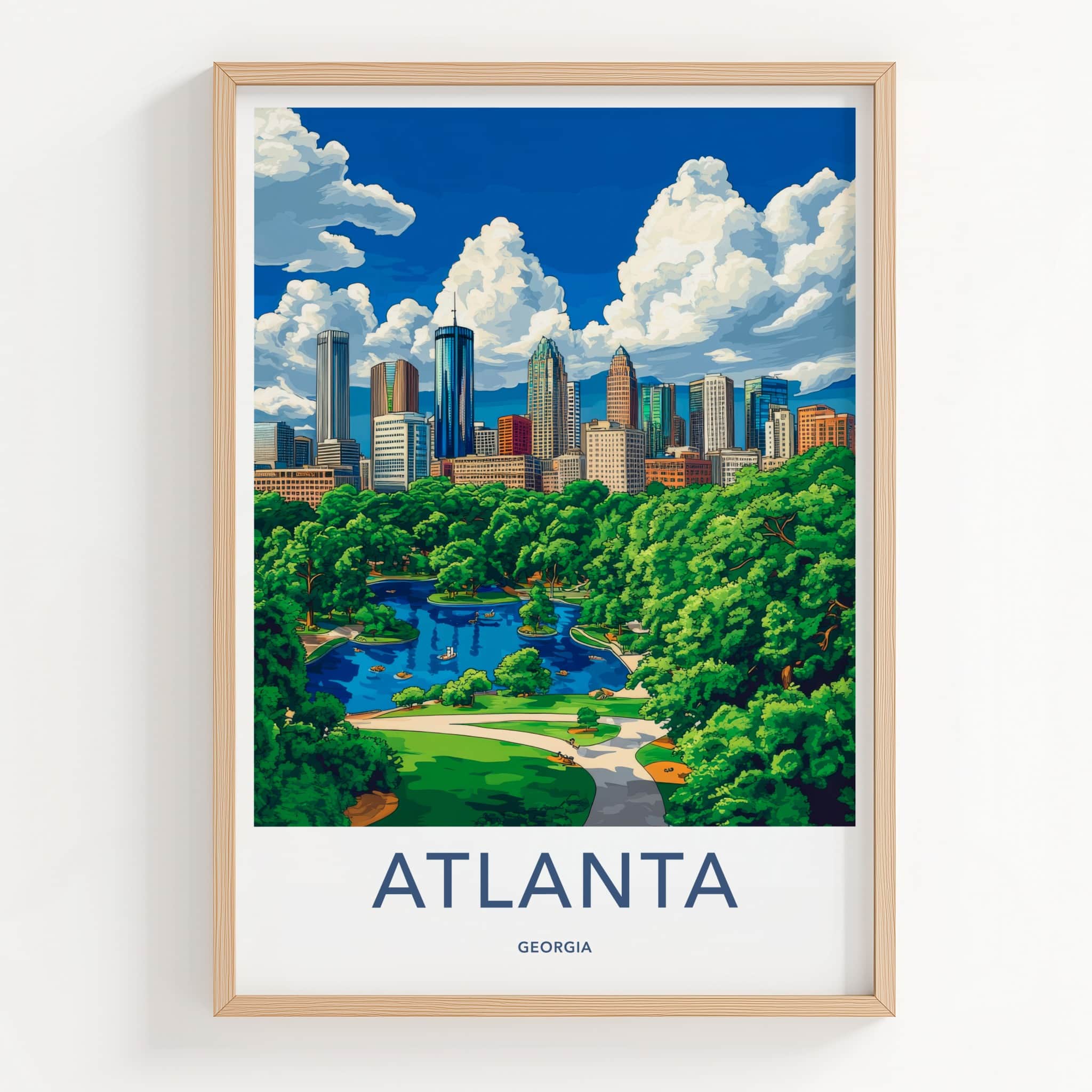 Atlanta Poster - Georgia Wall Art - Urban Park Landscape Home Decor