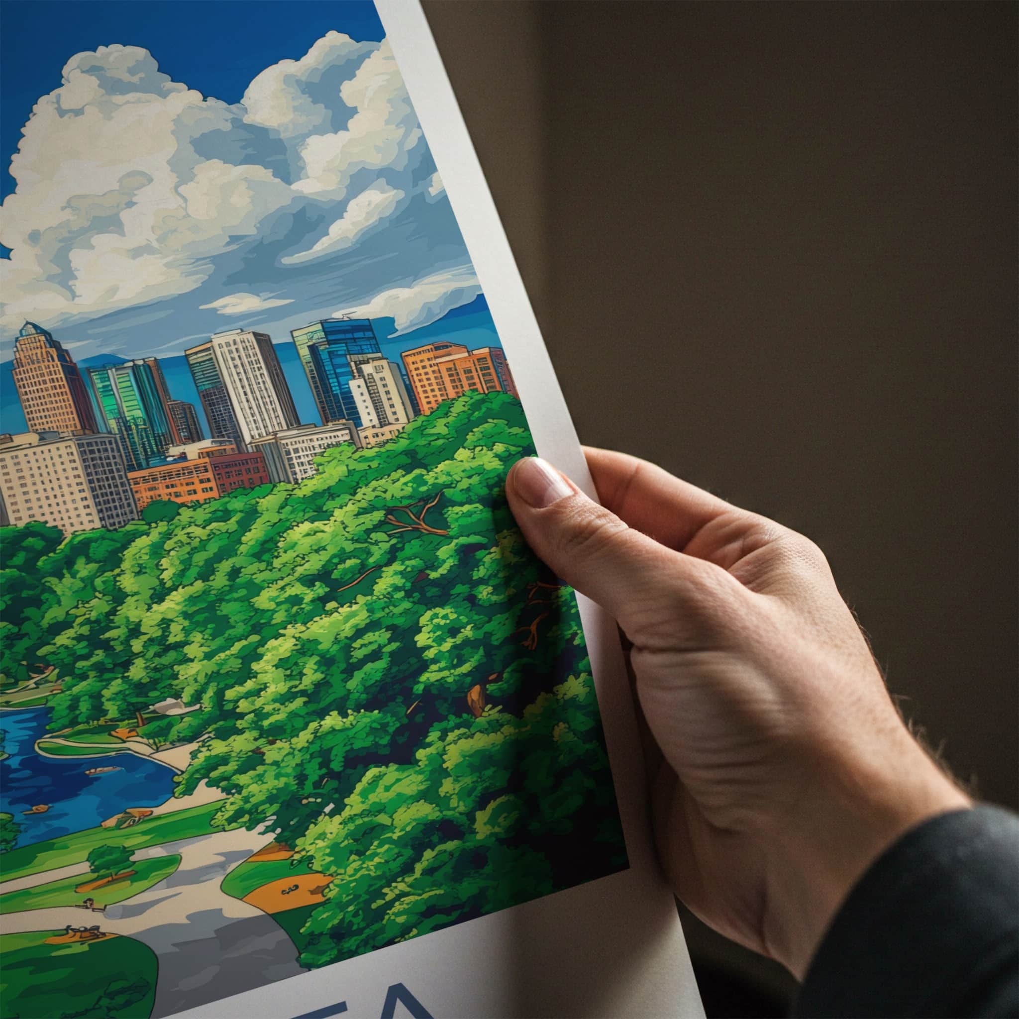 Atlanta Poster - Georgia Wall Art - Urban Park Landscape Home Decor