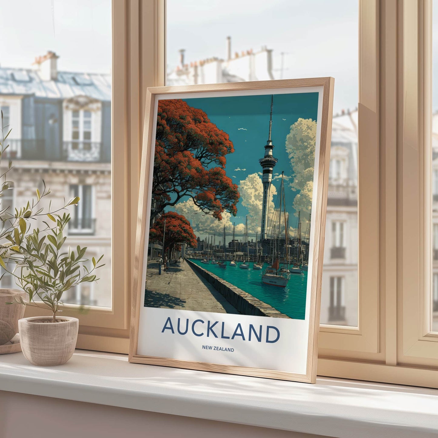 Auckland Poster New Zealand Fine Art Harbor View Home Decor