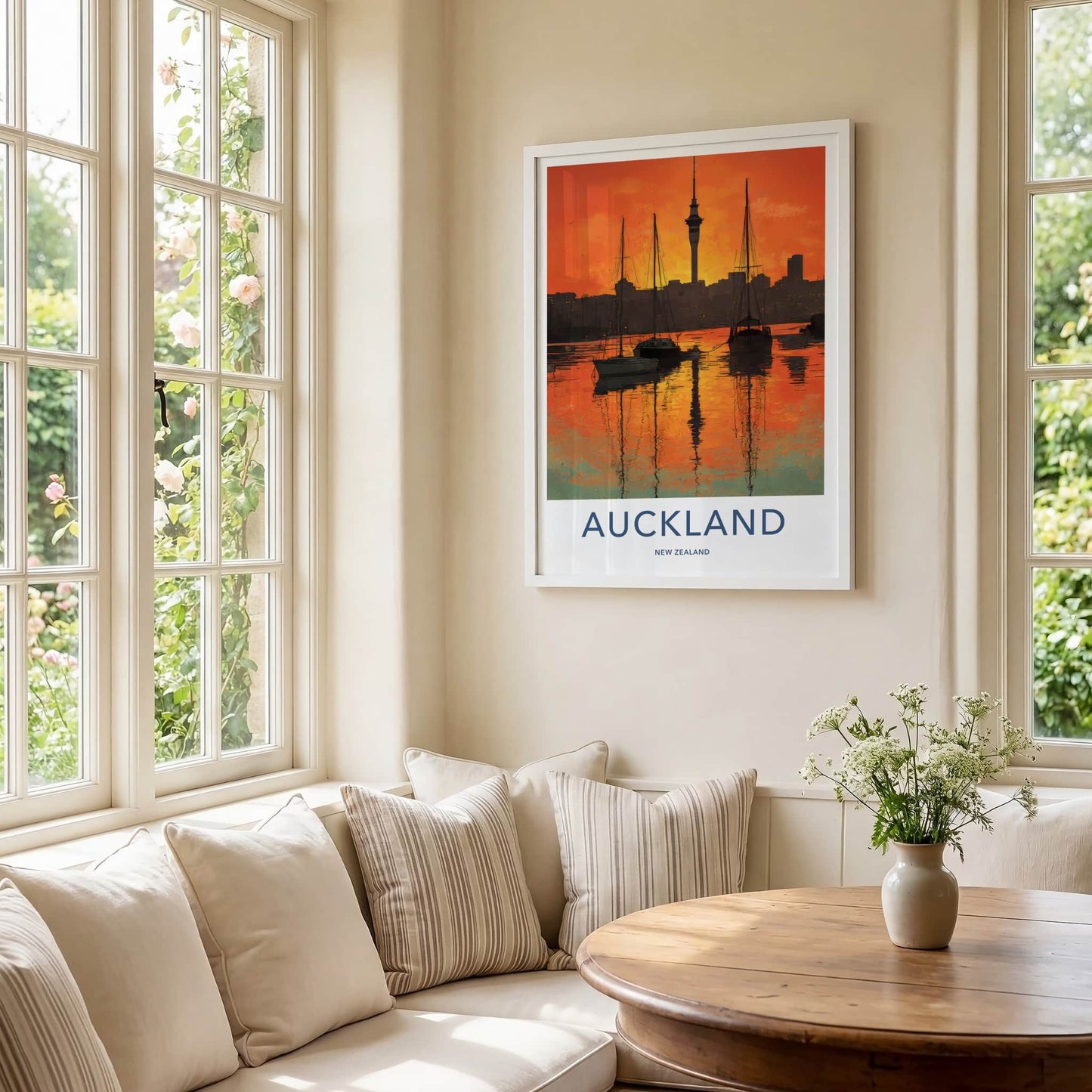 Auckland Poster - New Zealand Sailboats Horizon Home Decor