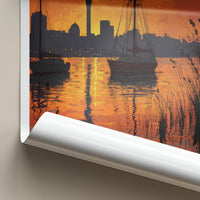 Auckland Poster - New Zealand Travel Art - Orange Sky Harbor Home Decor