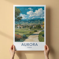 Aurora Poster - Colorado Travel Art - Mountain Town Park Gallery Art
