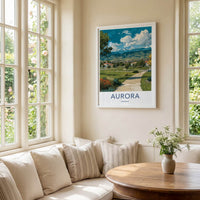 Aurora Poster - Colorado Travel Art - Mountain Town Park Gallery Art