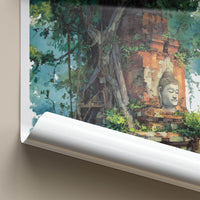 Ayutthaya Poster - Thailand Travel Print - Buddha Tree Roots Home Decor