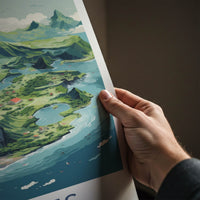 Azores Poster - Portugal Travel Art - Lush Island Landscape Home Decor