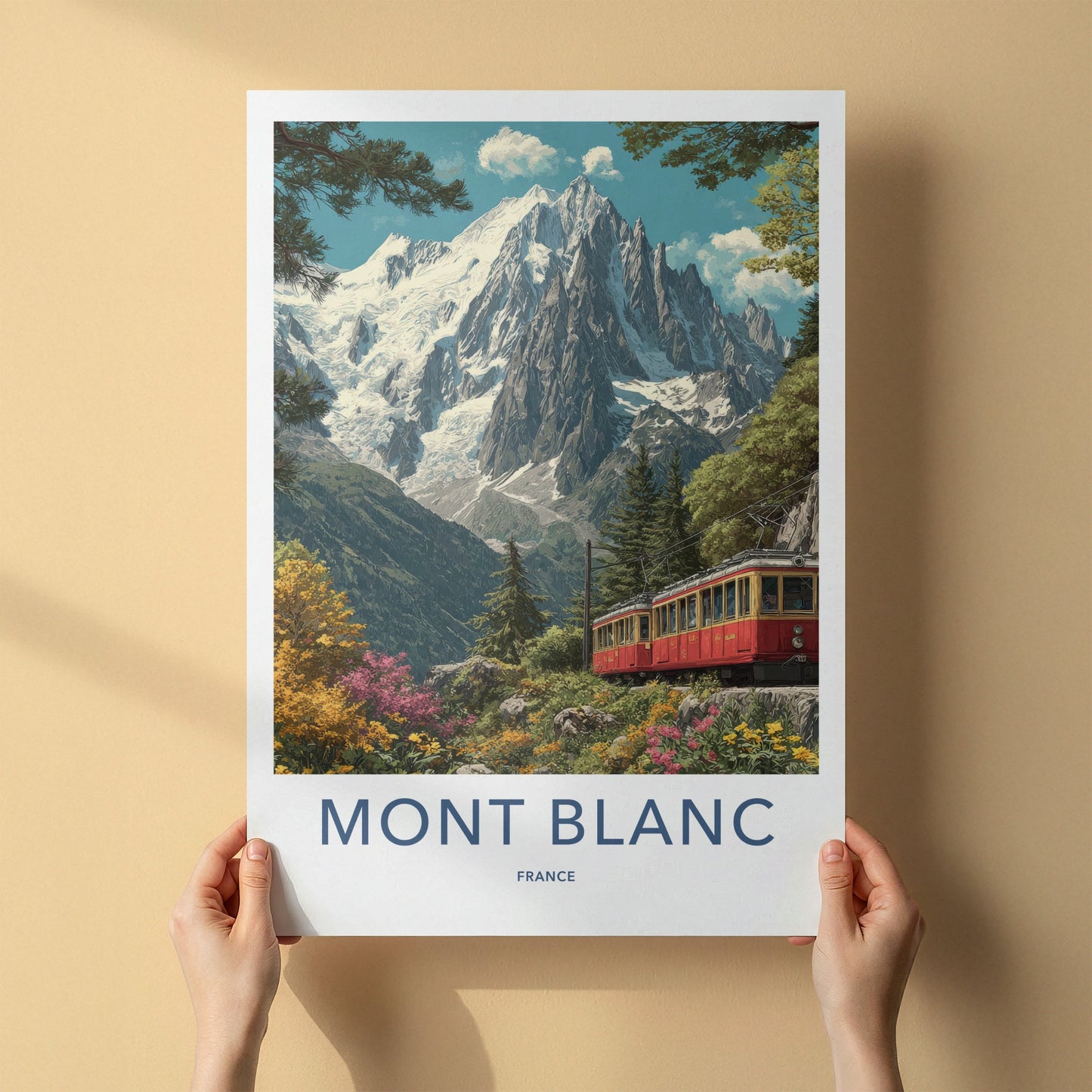 Mont Blanc Poster - France Travel Art