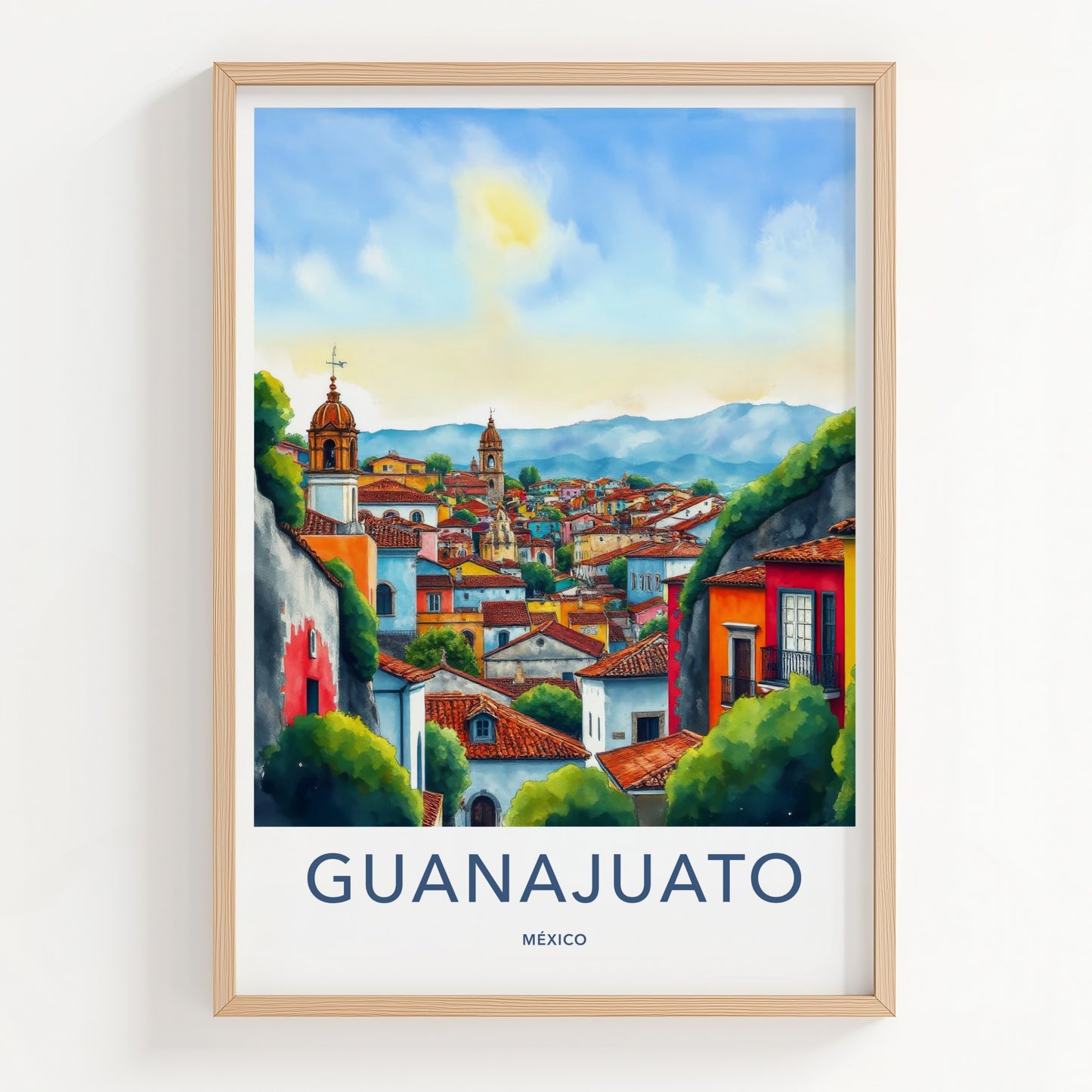 Guanajuato Poster - Mexico Travel Art