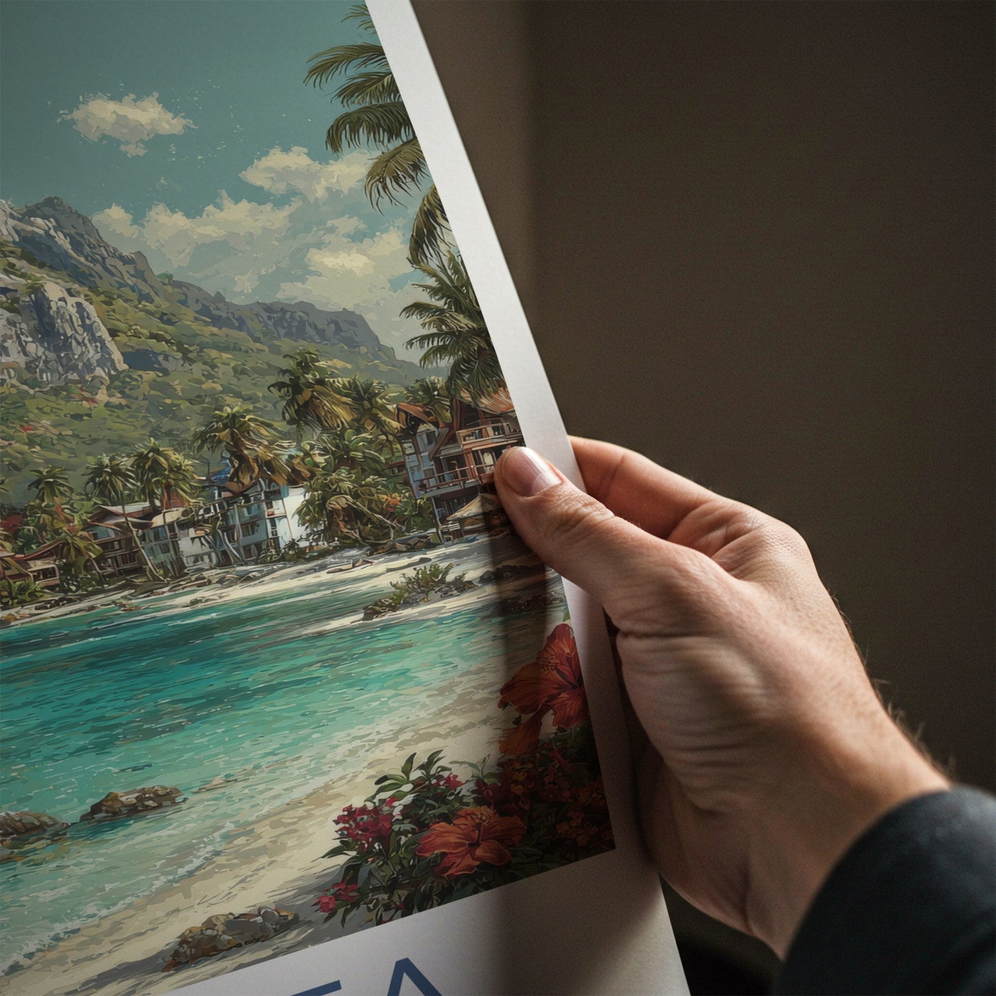 Moorea Poster - French Polynesia Overwater Bungalows