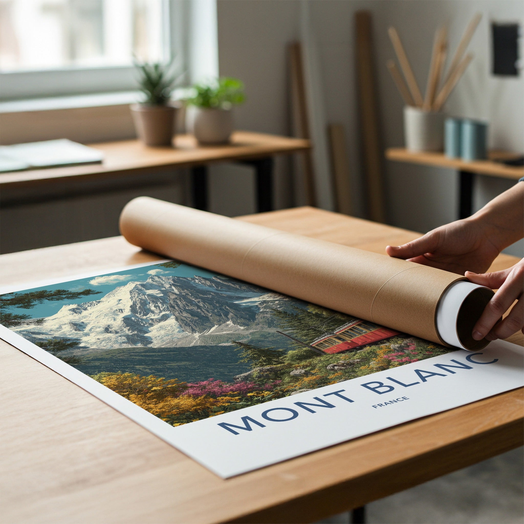 Mont Blanc Poster - France Travel Art
