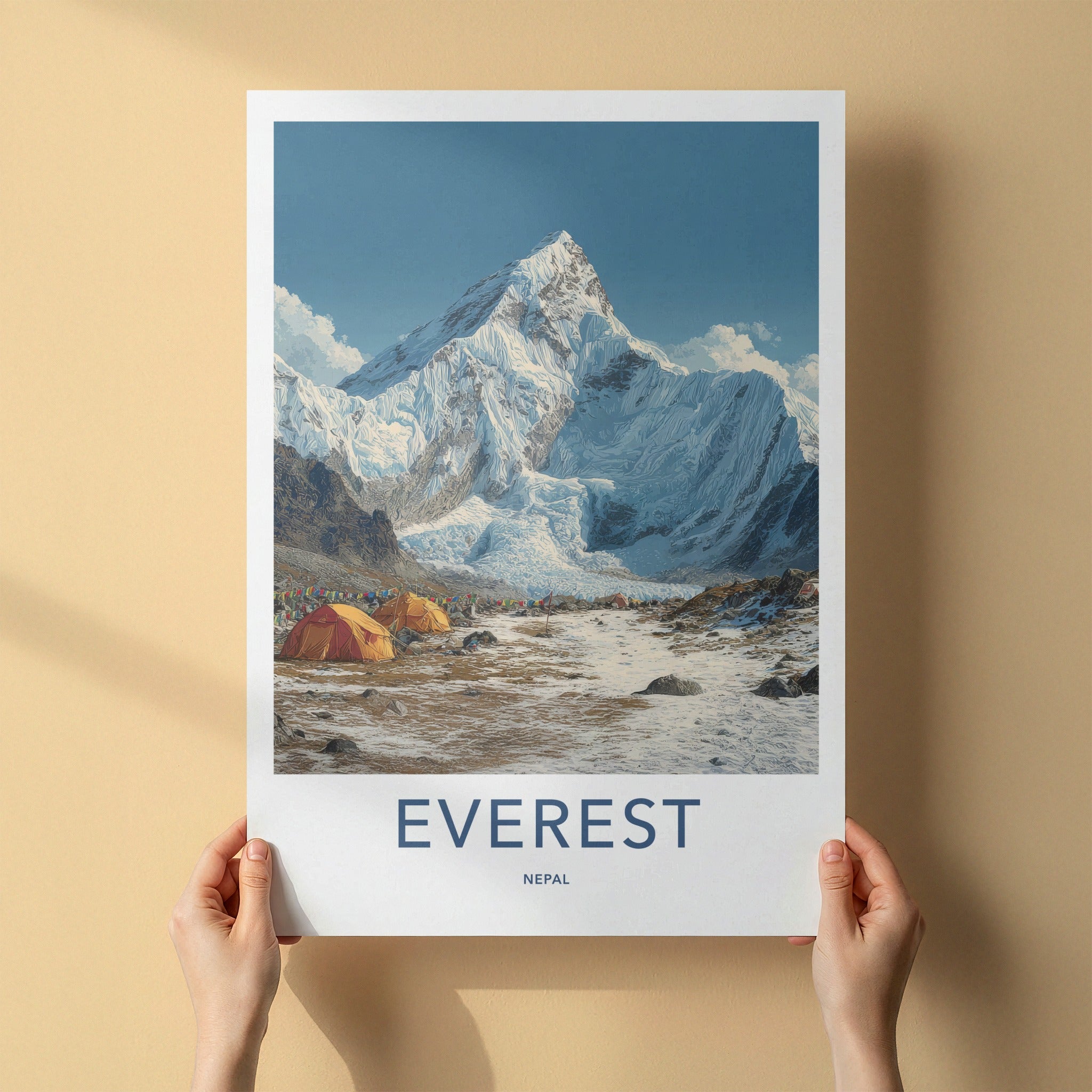Everest Poster - Nepal Travel Art