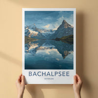 Bachalpsee Poster - Switzerland Travel Art - Alpine Lake View Wall Decor