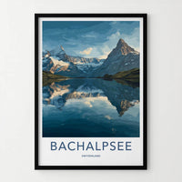 Bachalpsee Poster - Switzerland Travel Art - Alpine Lake View Wall Decor