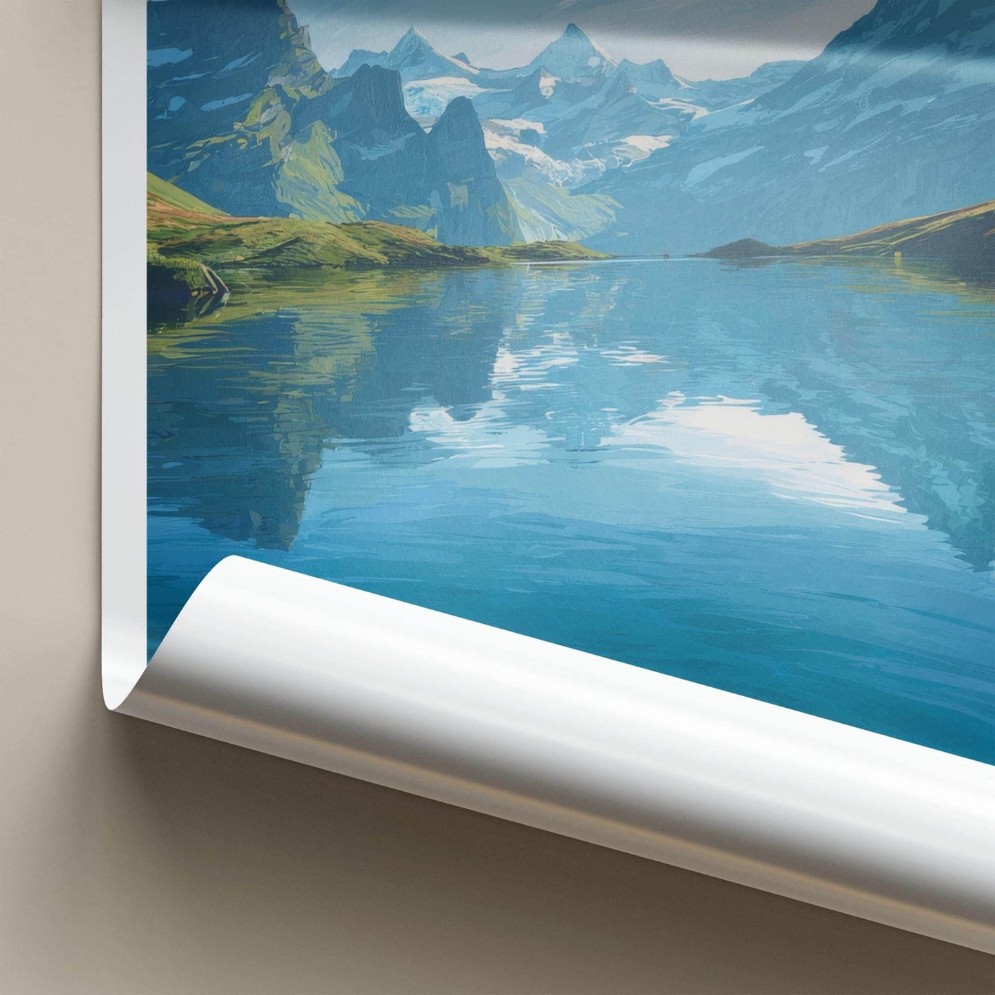 Bachalpsee Poster - Switzerland Travel Art - Lake Mountain View Home Decor