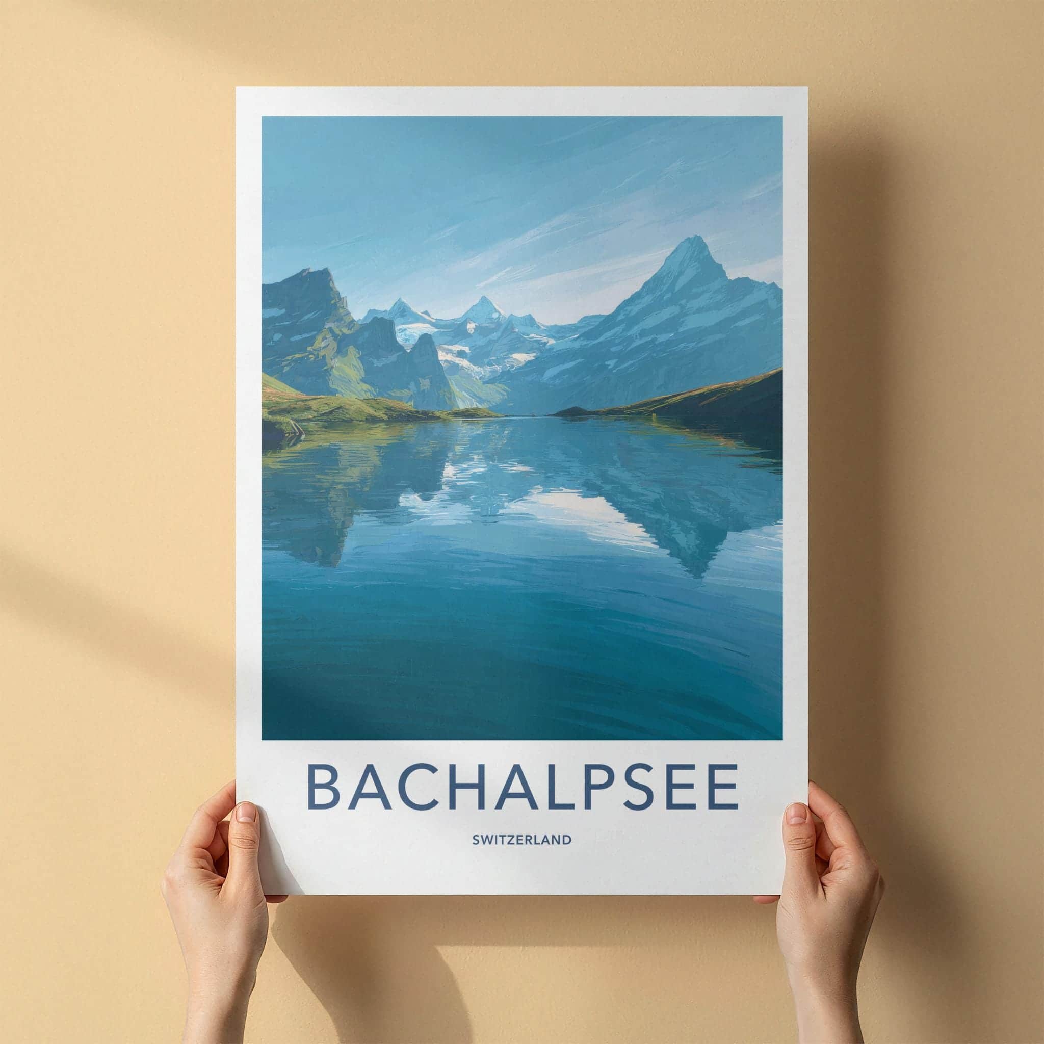 Bachalpsee Poster - Switzerland Travel Art - Lake Mountain View Home Decor