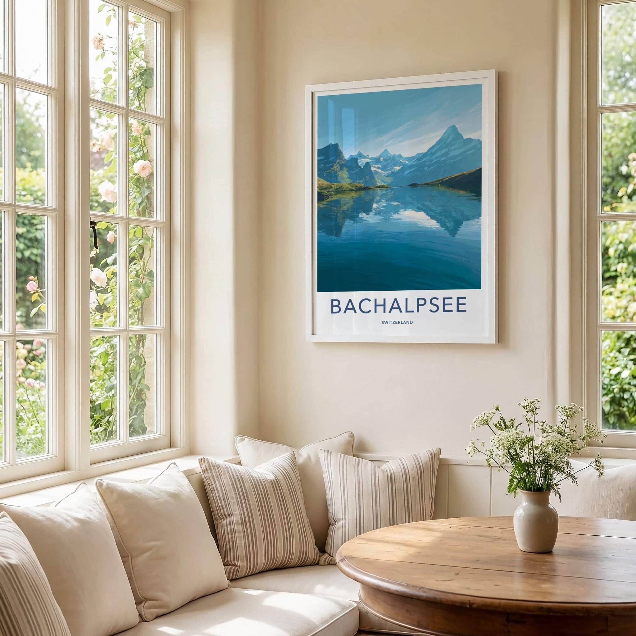 Bachalpsee Poster - Switzerland Travel Art - Lake Mountain View Home Decor
