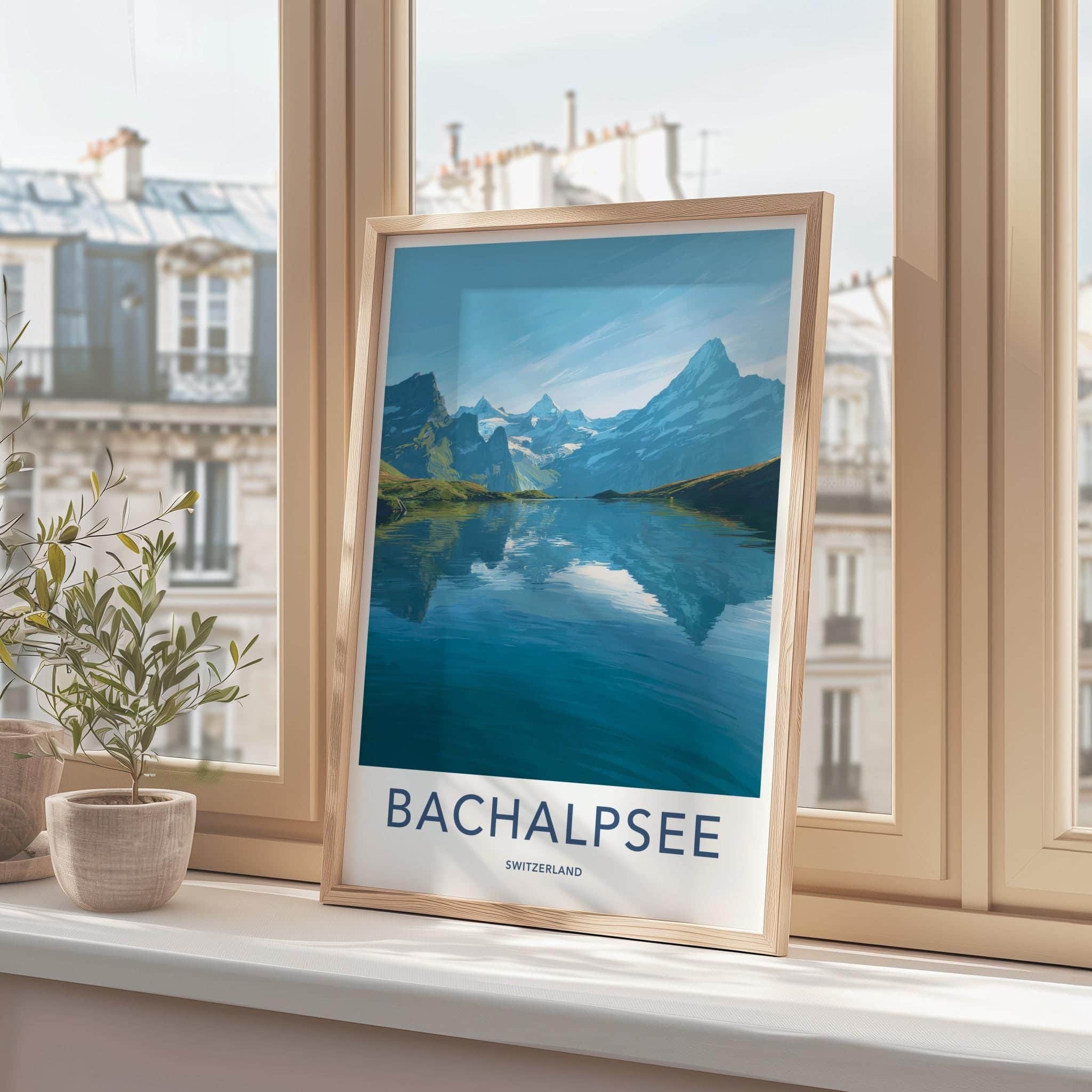 Bachalpsee Poster - Switzerland Travel Art - Lake Mountain View Home Decor