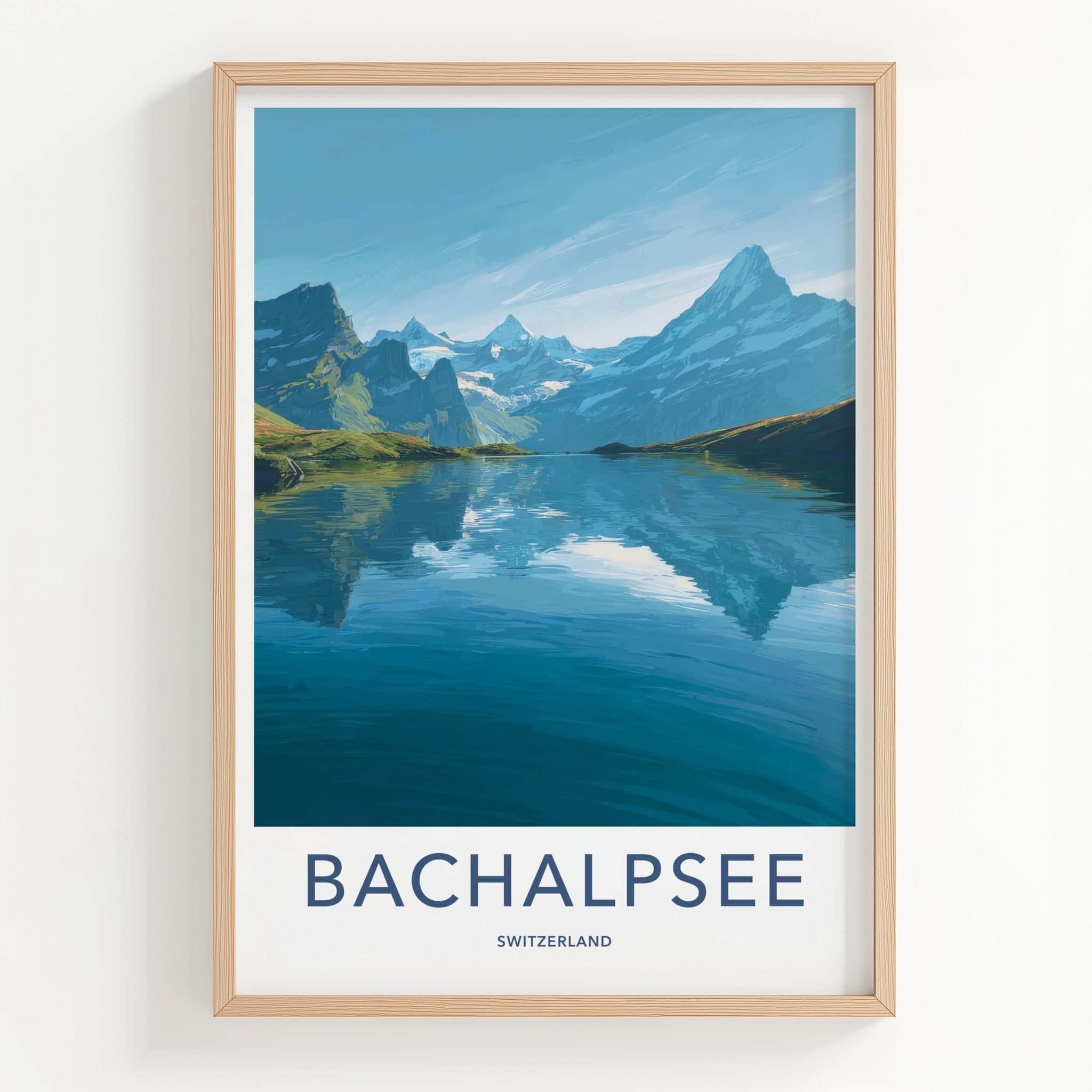 Bachalpsee Poster - Switzerland Travel Art - Lake Mountain View Home Decor