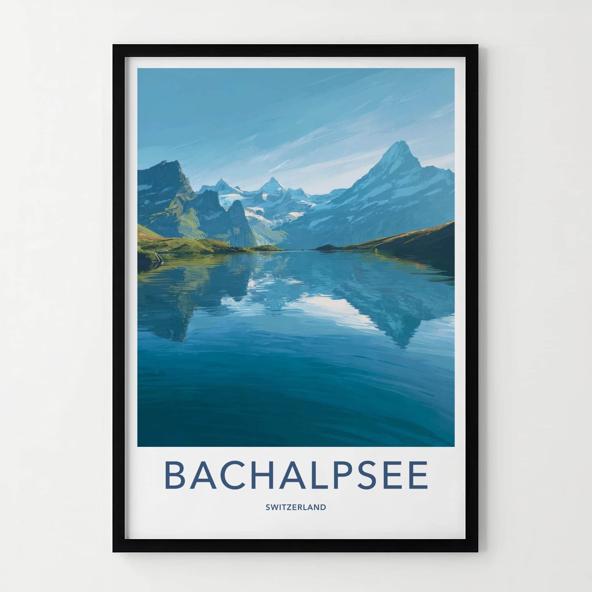 Bachalpsee Poster - Switzerland Travel Art - Lake Mountain View Home Decor