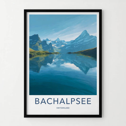 Bachalpsee Poster - Switzerland Travel Art - Lake Mountain View Home Decor