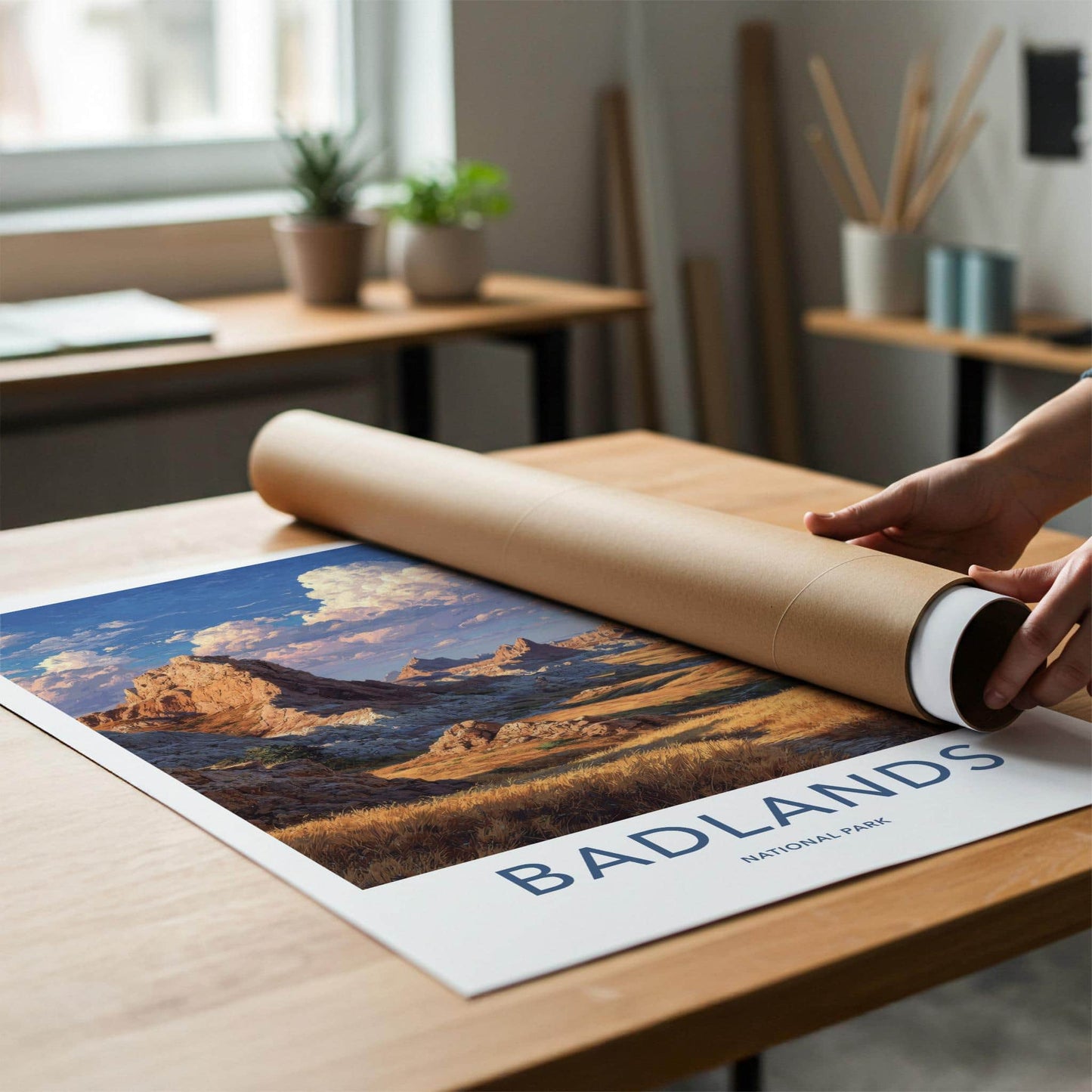Badlands Poster - South Dakota Travel Print - Rugged Landscape Wall Decor