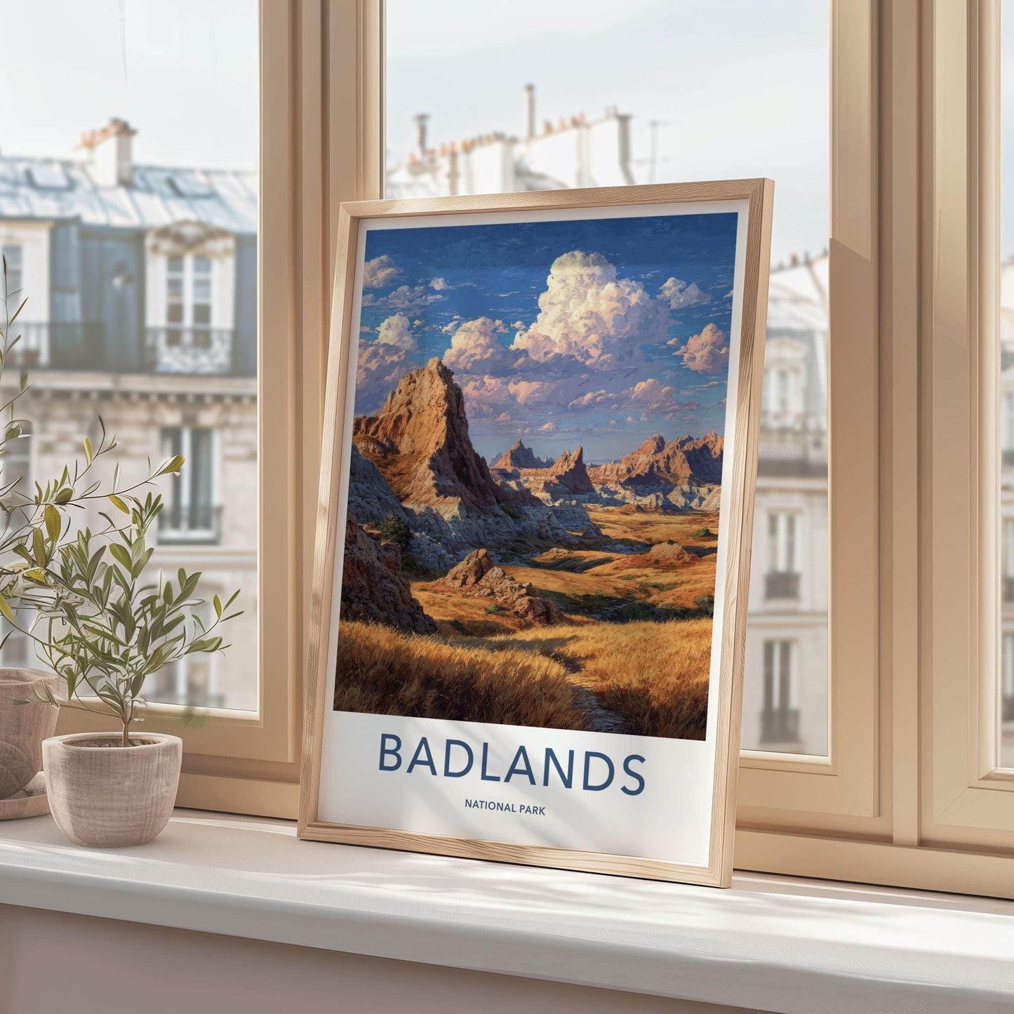 Badlands Poster - South Dakota Travel Print - Rugged Landscape Wall Decor