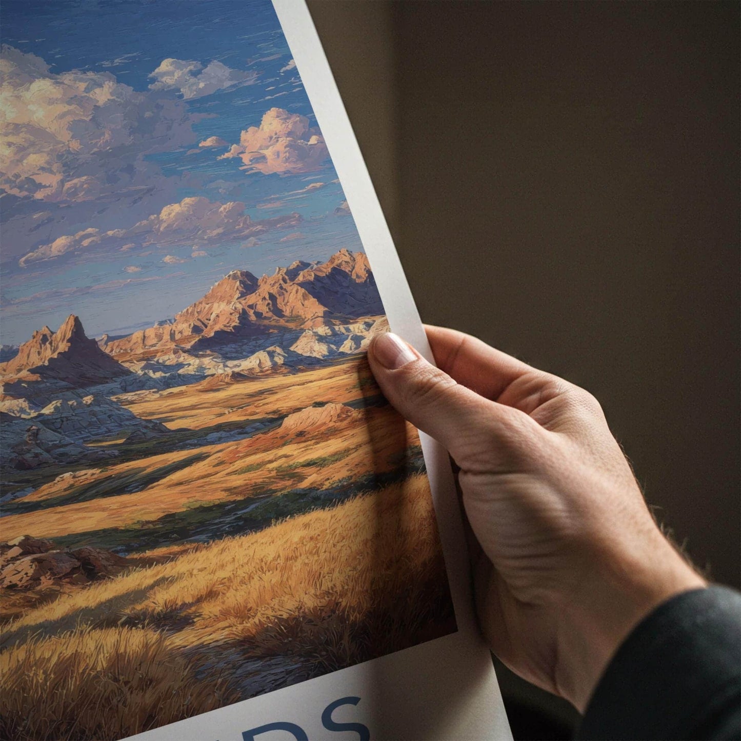 Badlands Poster - South Dakota Travel Print - Rugged Landscape Wall Decor