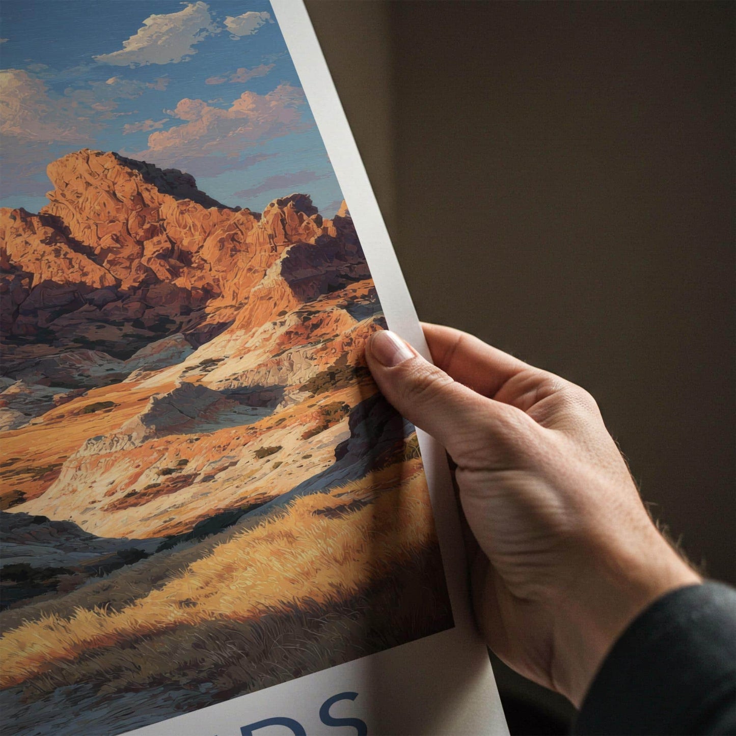 Badlands Poster - South Dakota Wall Art - Desert Rock Formations Home Decor