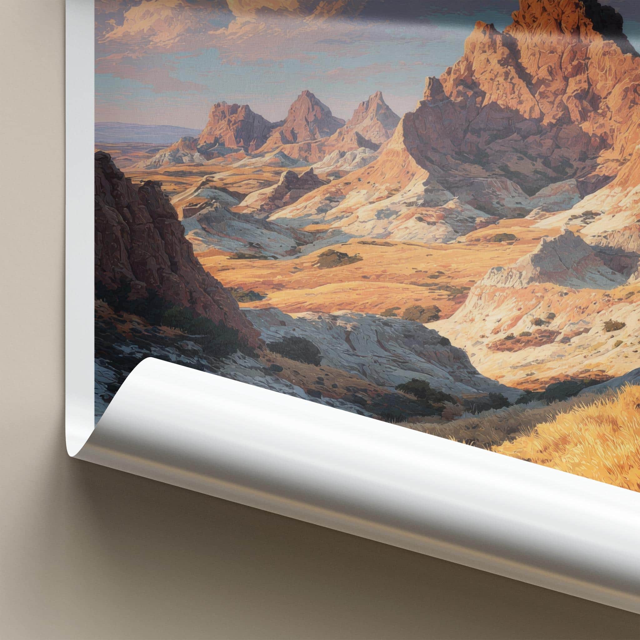Badlands Poster - South Dakota Wall Art - Desert Rock Formations Home Decor