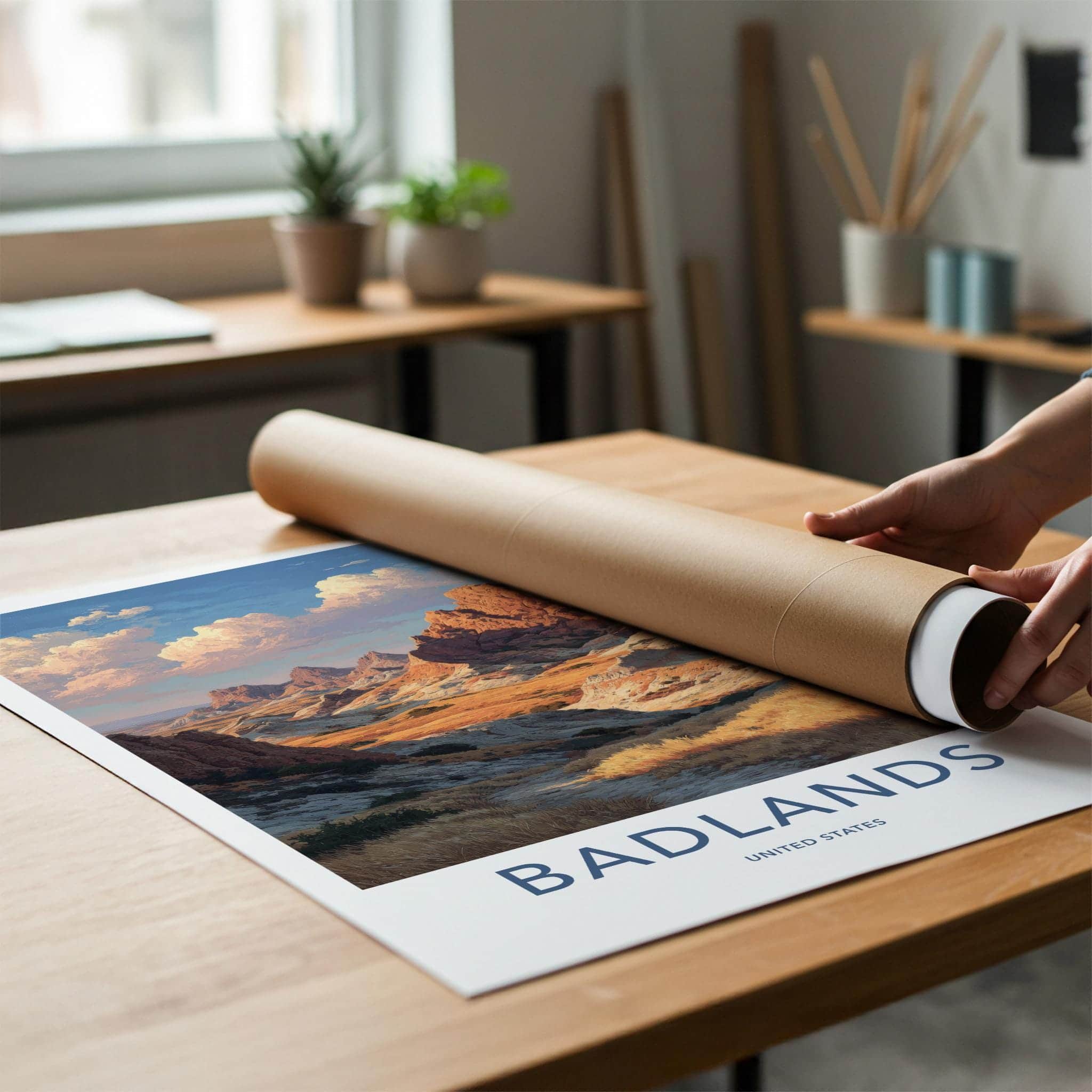 Badlands Poster - South Dakota Wall Art - Desert Rock Formations Home Decor