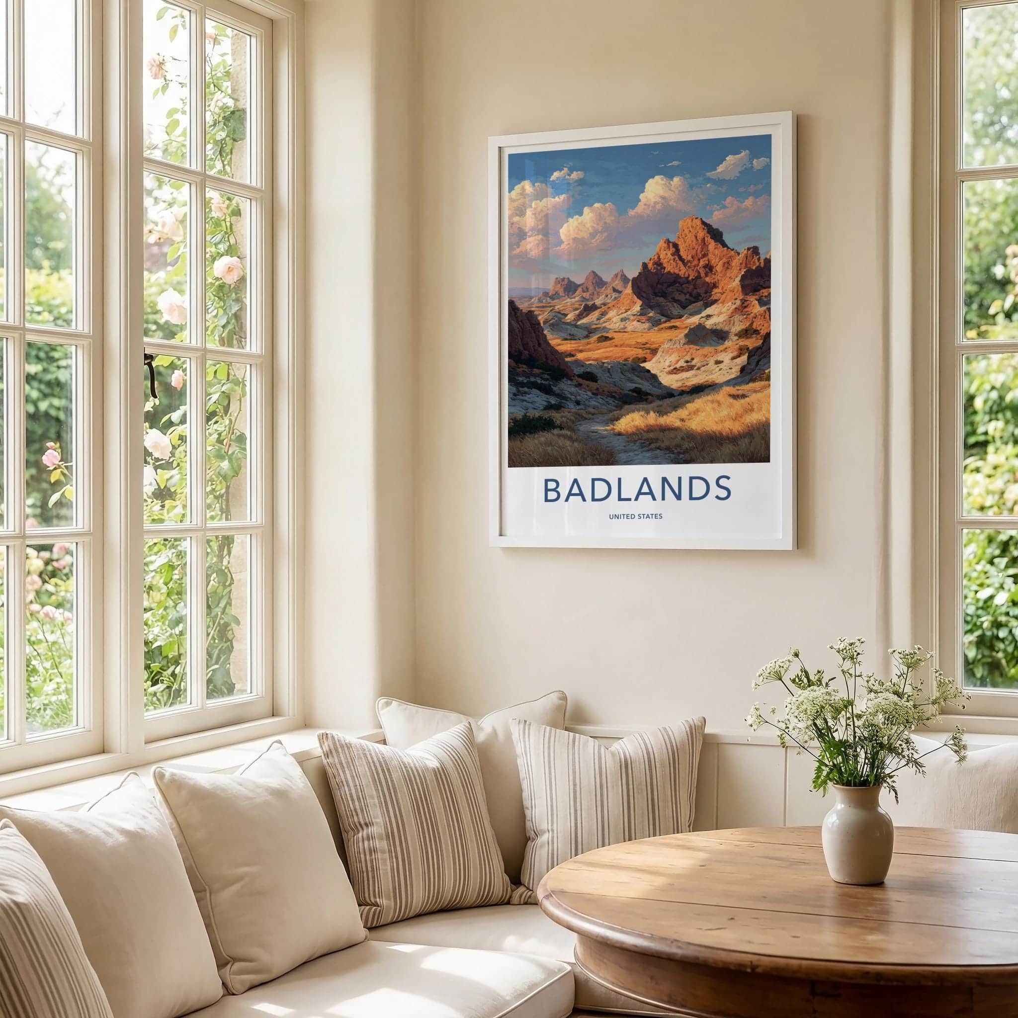 Badlands Poster - South Dakota Wall Art - Desert Rock Formations Home Decor