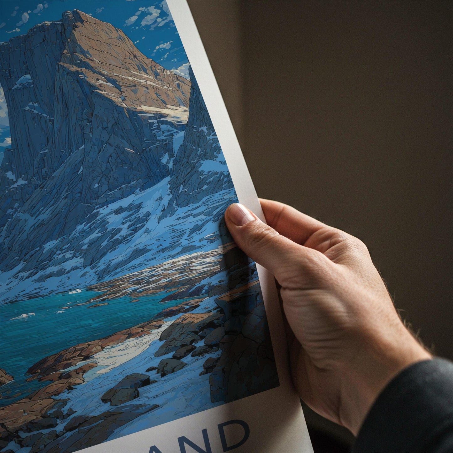 Baffin Island Poster - Canada Travel Art - Rugged Fjordscape Wall Decor