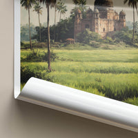 Bagerhat Poster - Bangladesh Travel Art - domed temple setting Home Decor
