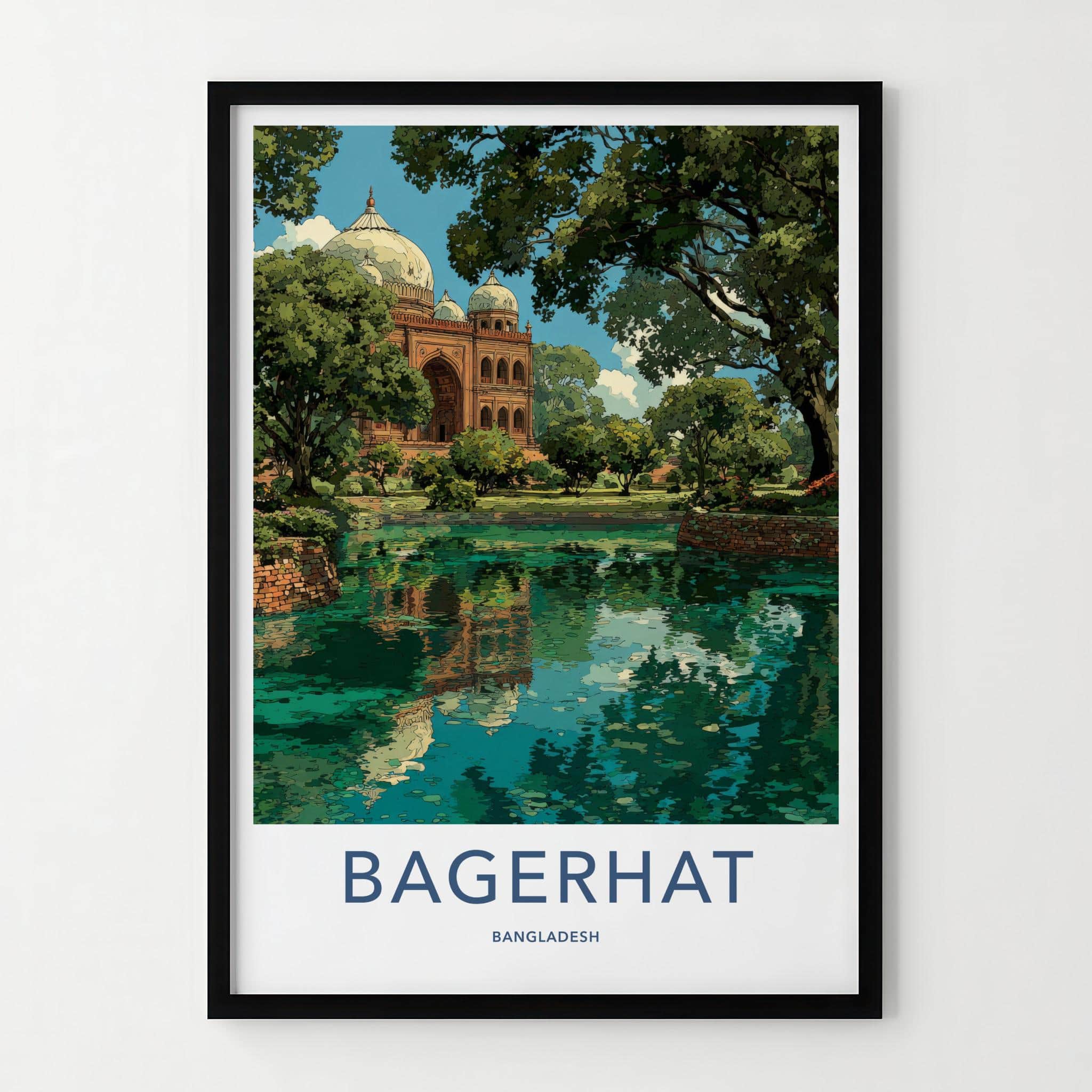Bagerhat Poster - Bangladesh Travel Art - Domes Green Oasis Home Decor