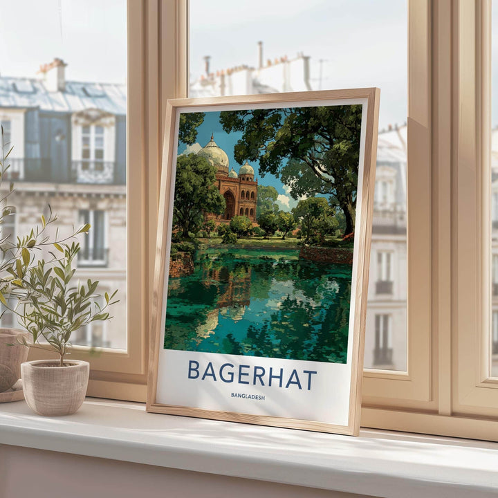 Bagerhat Poster - Bangladesh Travel Art - Domes Green Oasis Home Decor