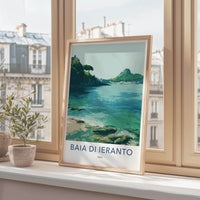Baia Di Ieranto Poster - Italy Travel Art - Tranquil Bay Scene Wall Decor