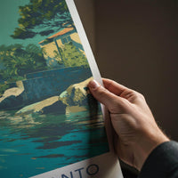 Baia di Ieranto Poster - Italy Travel Art - Turquoise Coastal Home Decor