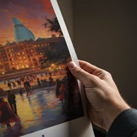 Baku Poster - Azerbaijan Travel Art - Vibrant City Evening Wall Decor
