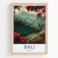 Bali Poster - Indonesia Scenic Art - Lush Rice Terraces Gallery Art