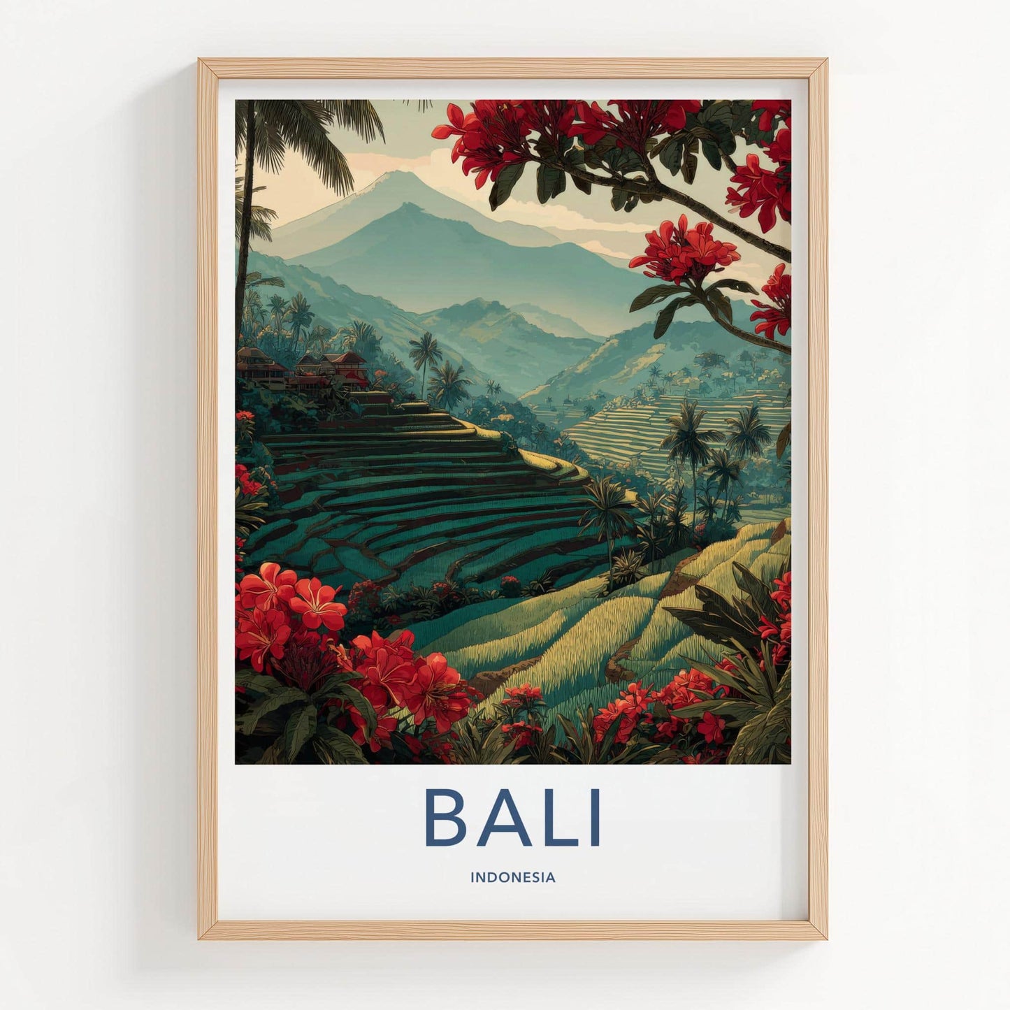 Bali Poster - Indonesia Scenic Art - Lush Rice Terraces Gallery Art