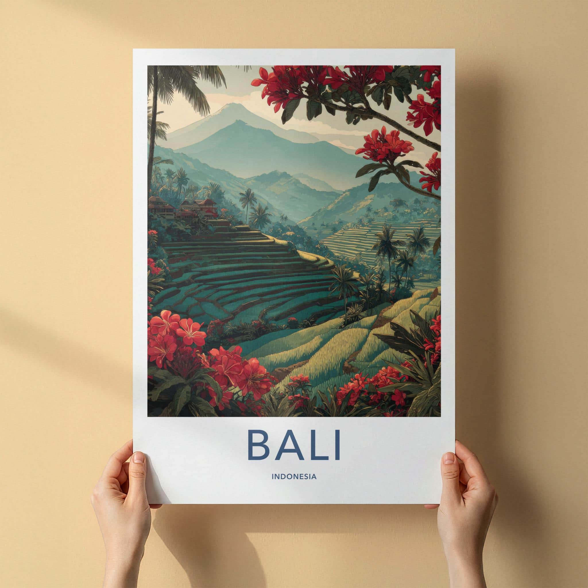 Bali Poster - Indonesia Scenic Art - Lush Rice Terraces Gallery Art