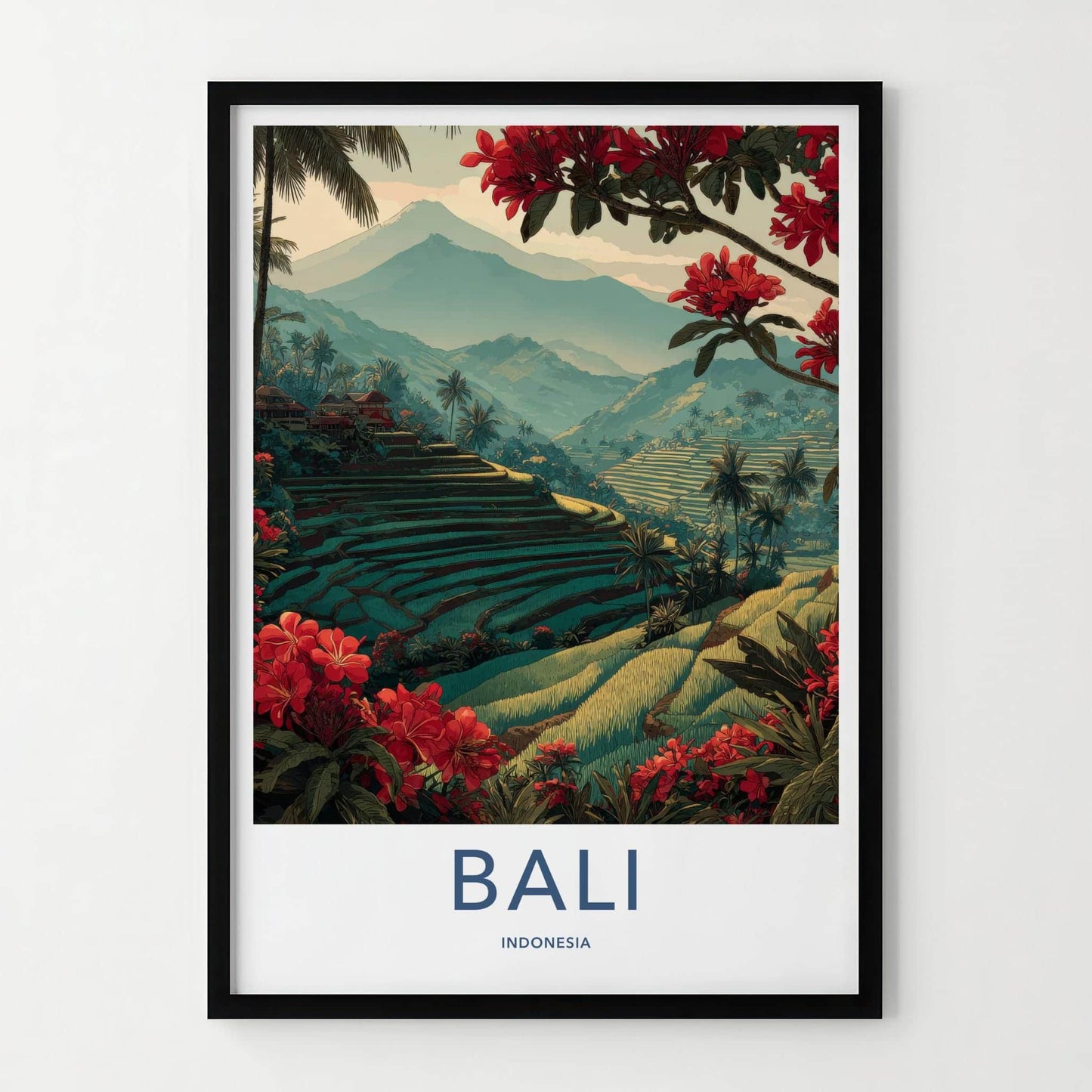 Bali Poster - Indonesia Scenic Art - Lush Rice Terraces Gallery Art