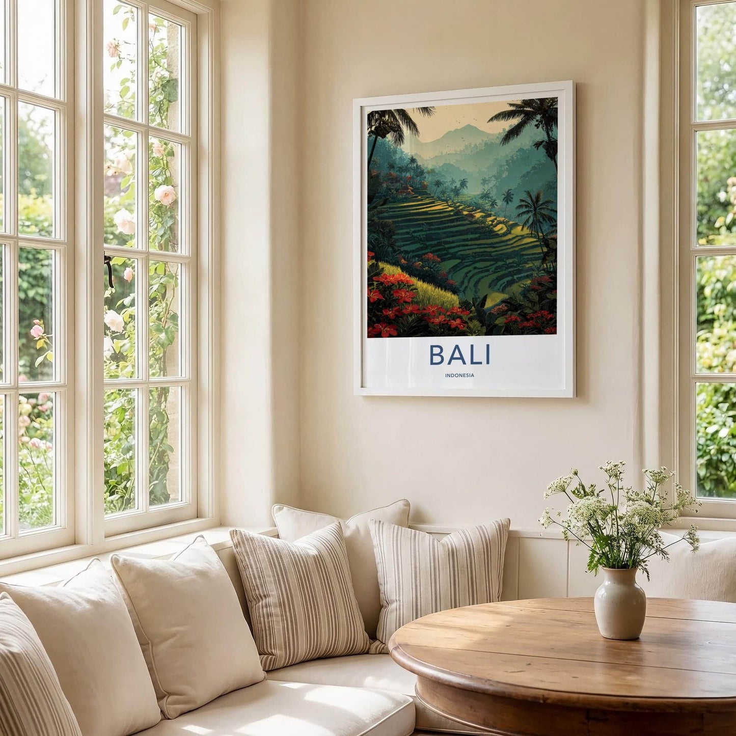 Bali Poster - Indonesia Travel Art - Lush Terraces Home Decor