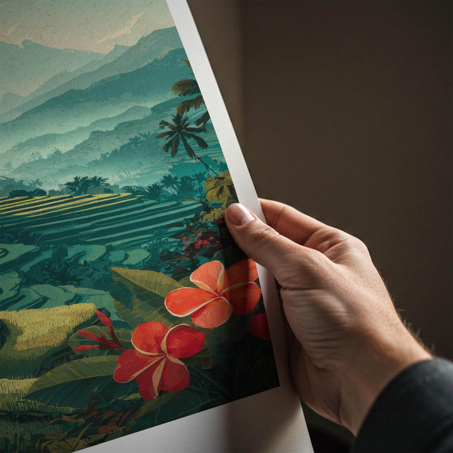 Bali Poster - Indonesia Wall Art - Lush Green Terraces Gallery Art