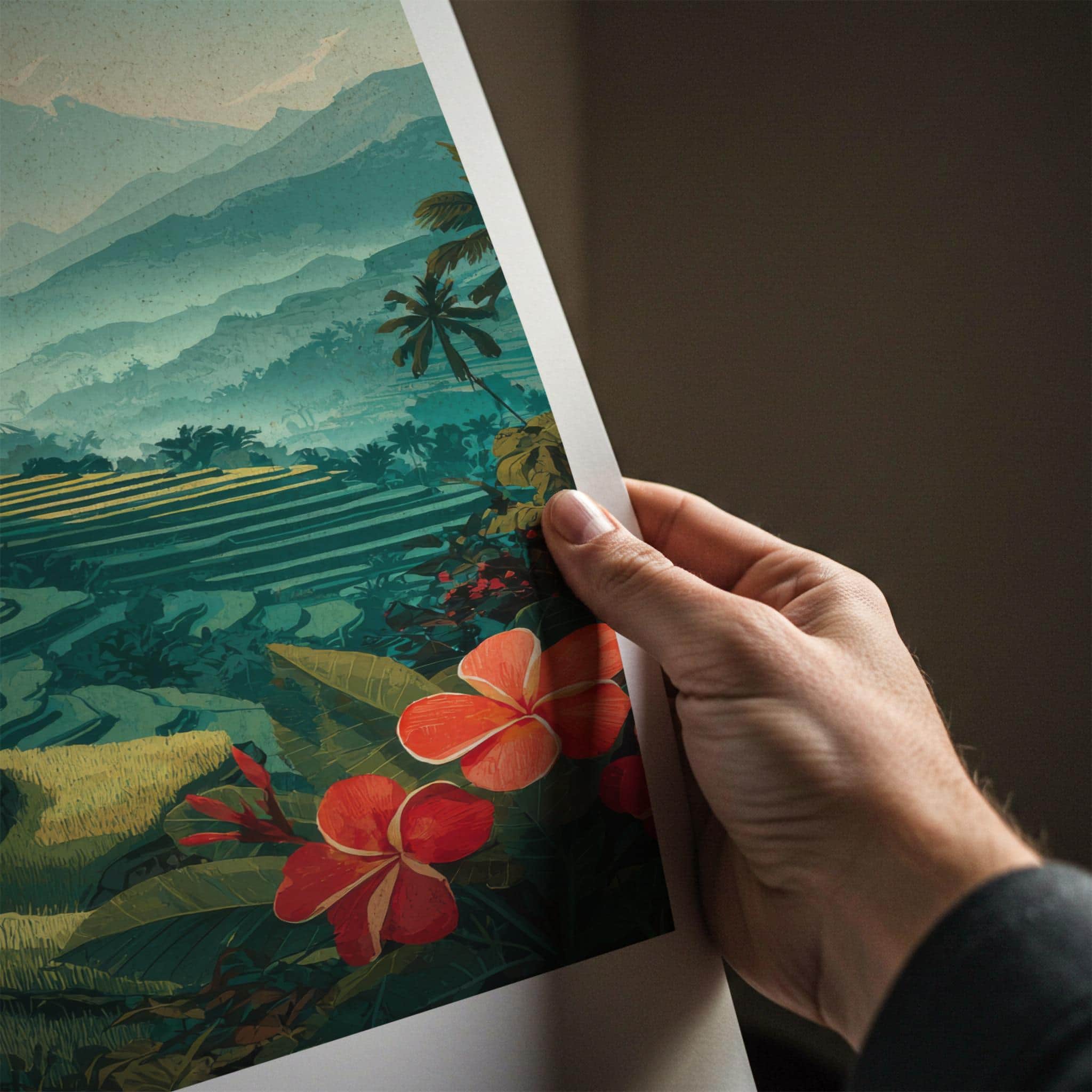 Bali Poster - Indonesia Wall Art - Lush Green Terraces Gallery Art