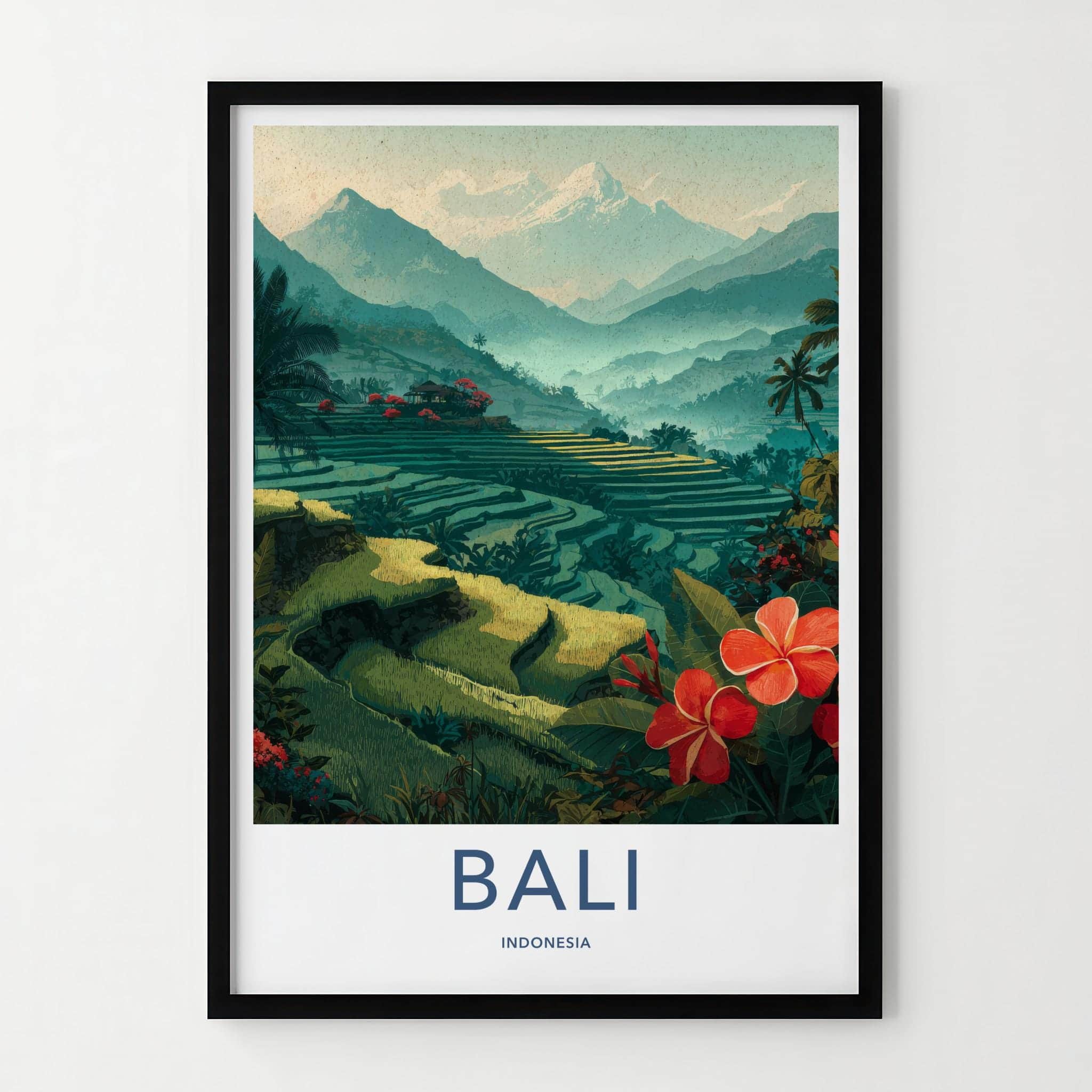 Bali Poster - Indonesia Wall Art - Lush Green Terraces Gallery Art