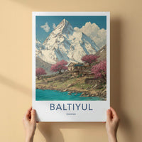 BALTIYUL Poster - Pakistan Travel Art - Mountain Lake Bloom Home Decor