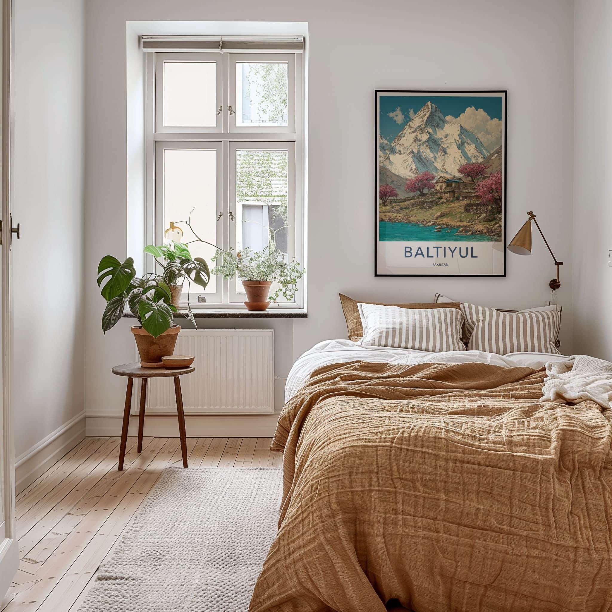 BALTIYUL Poster - Pakistan Travel Art - Mountain Lake Bloom Home Decor