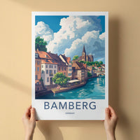 Bamberg Poster - Germany Travel Art - Historic River Town Wall Decor
